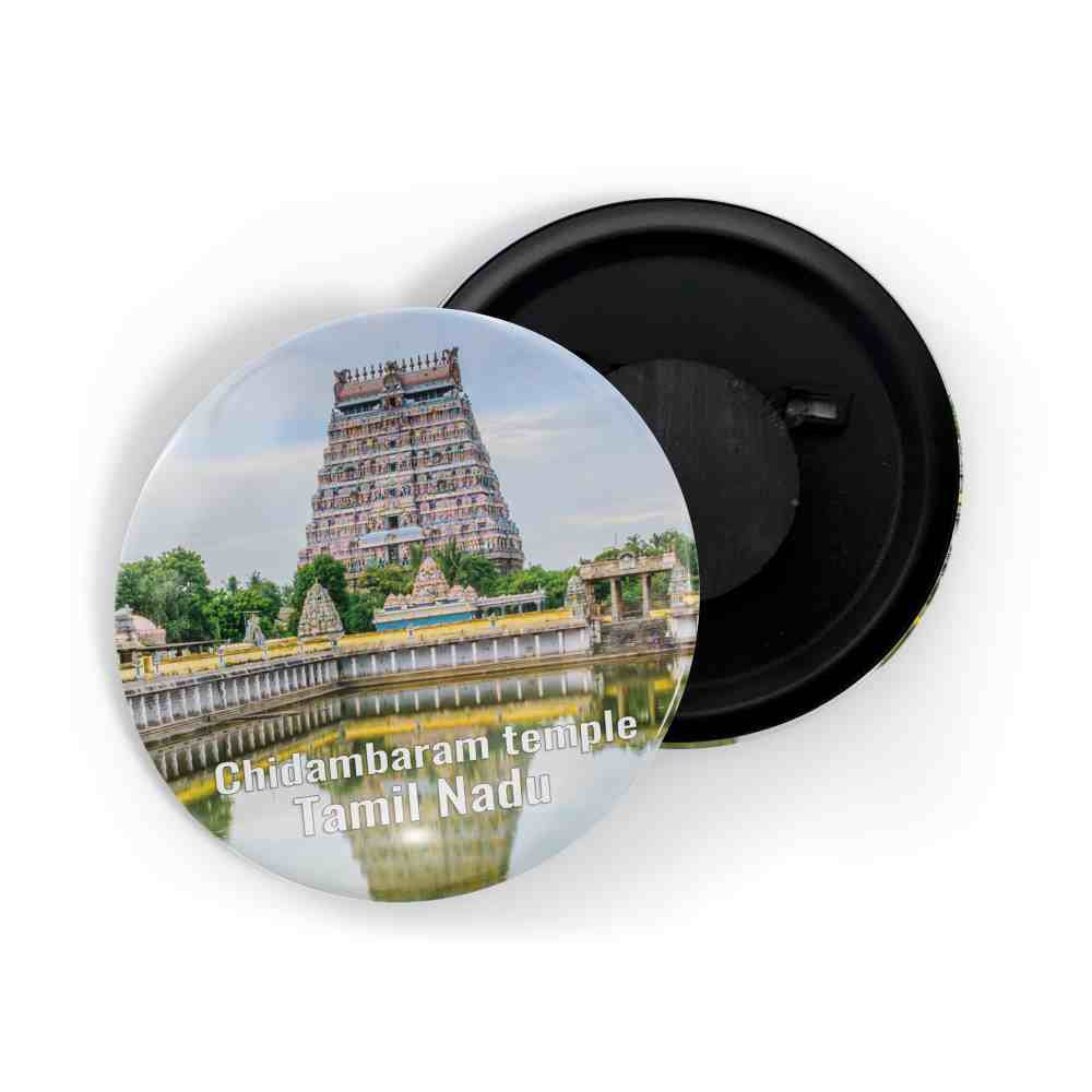 dhcrafts Fridge Magnet Multicolor Chidambaram Temple Tamil nadu Tourist Place Glossy Finish Design Pack of 1 (58mm)